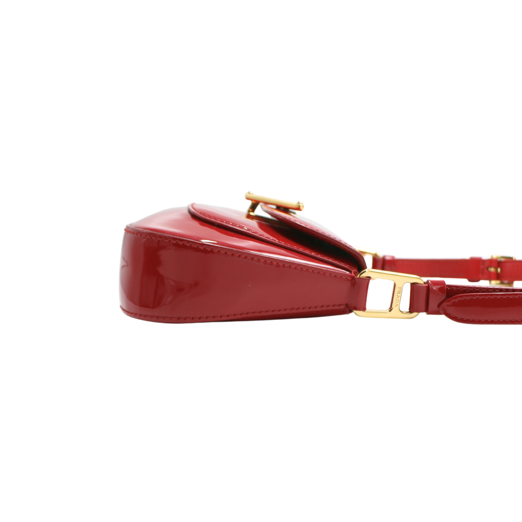 Prada Cleo Cherry Red Patent Shoulder Bag