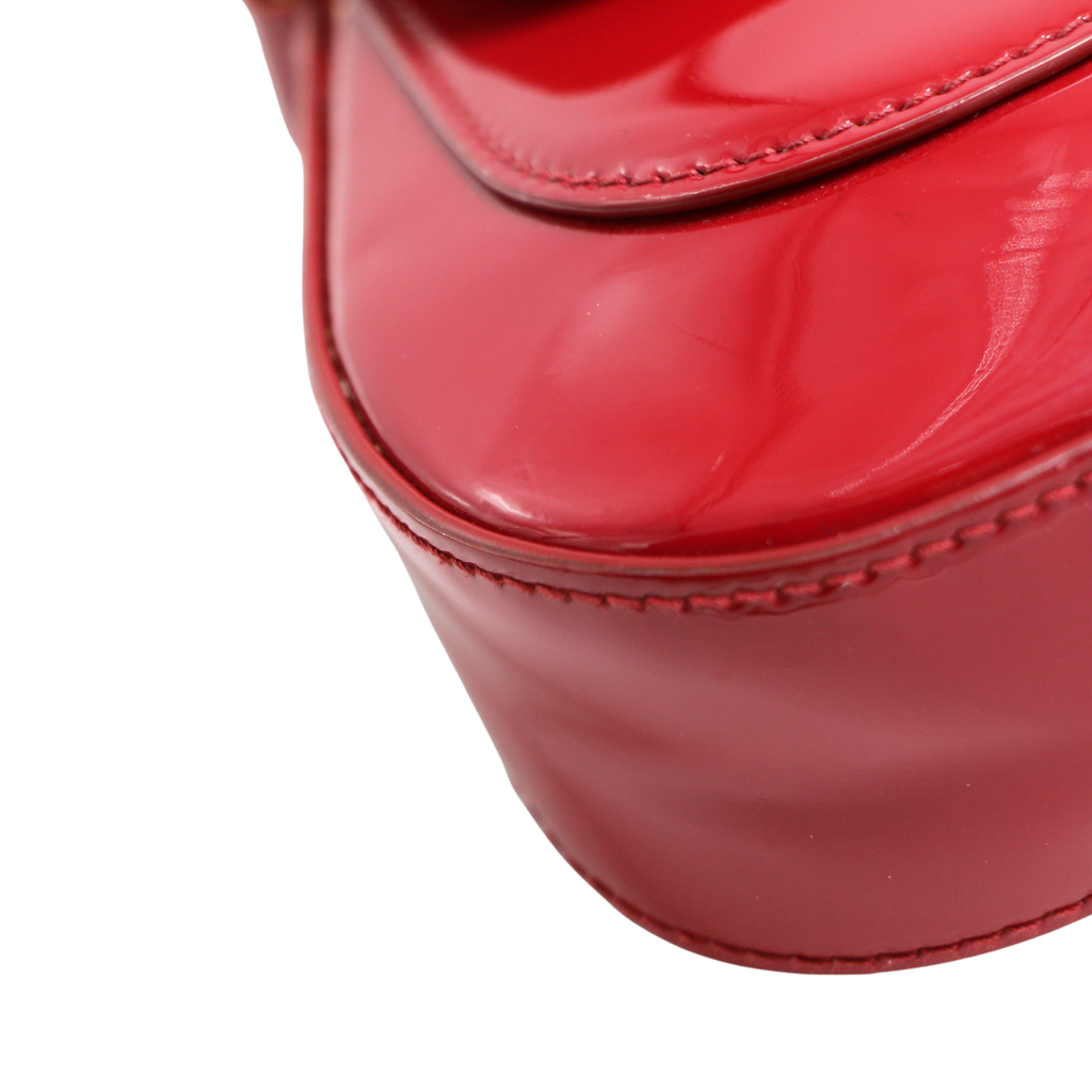 Prada Cleo Cherry Red Patent Shoulder Bag