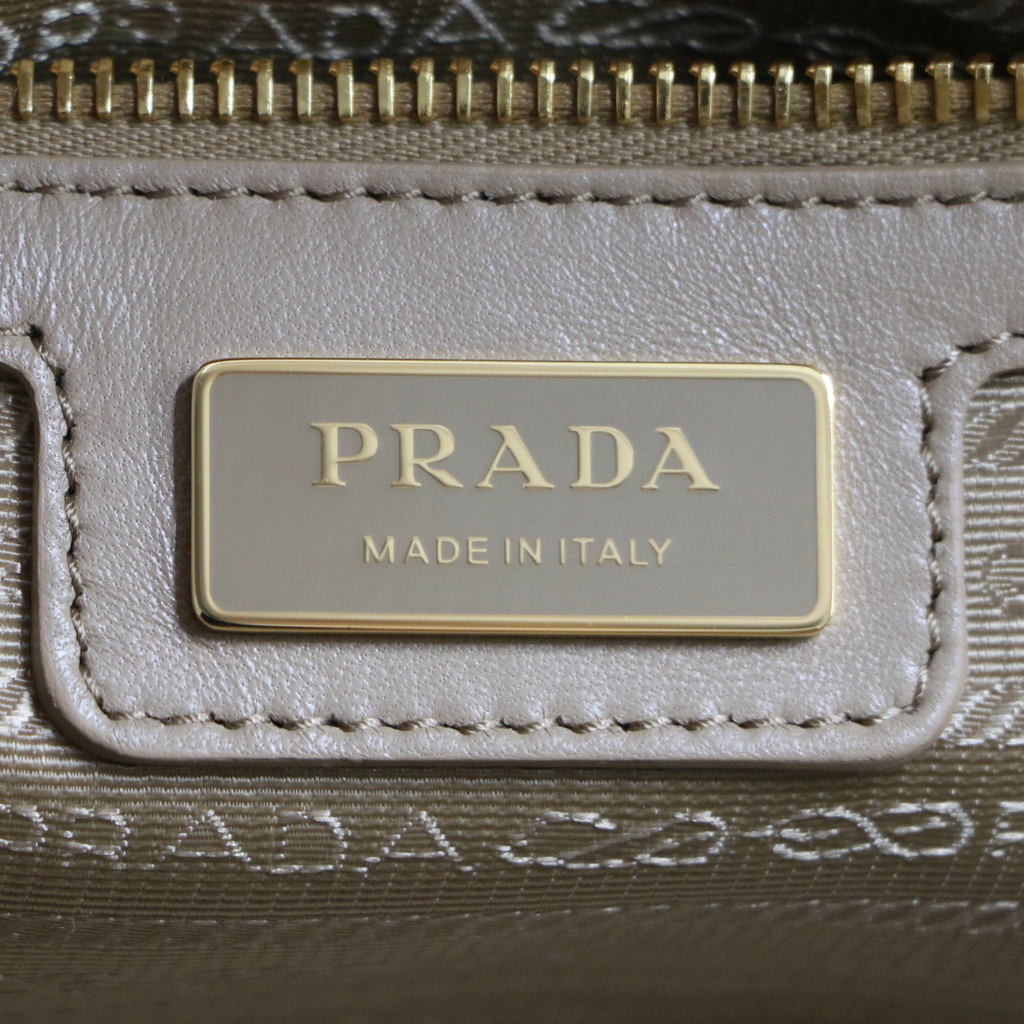 Prada Re-edition Camel 1978 Medium Re-nylon And Saffiano Leather Two-handle Bag