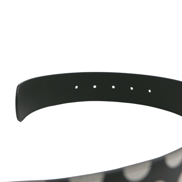 Gucci GG Black Leather Polka Dot Belt 709954 85 34