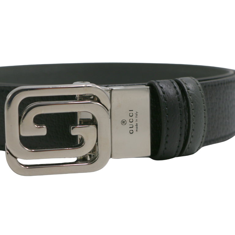 Gucci Reversible Belt with Squared Interlocking G 715603 In Size 85 34