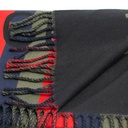 Gucci Wool Blue/Green/Red Stripes Scarf 627873 In Size 33x195