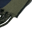 Gucci Wool Blue/Green/Red Stripes Scarf 627873 In Size 33x195