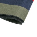 Gucci Wool Blue/Green/Red Stripes Scarf 627873 In Size 33x195