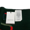 Gucci Wool Blue/Green/Red Stripes Scarf 627873 In Size 33x195