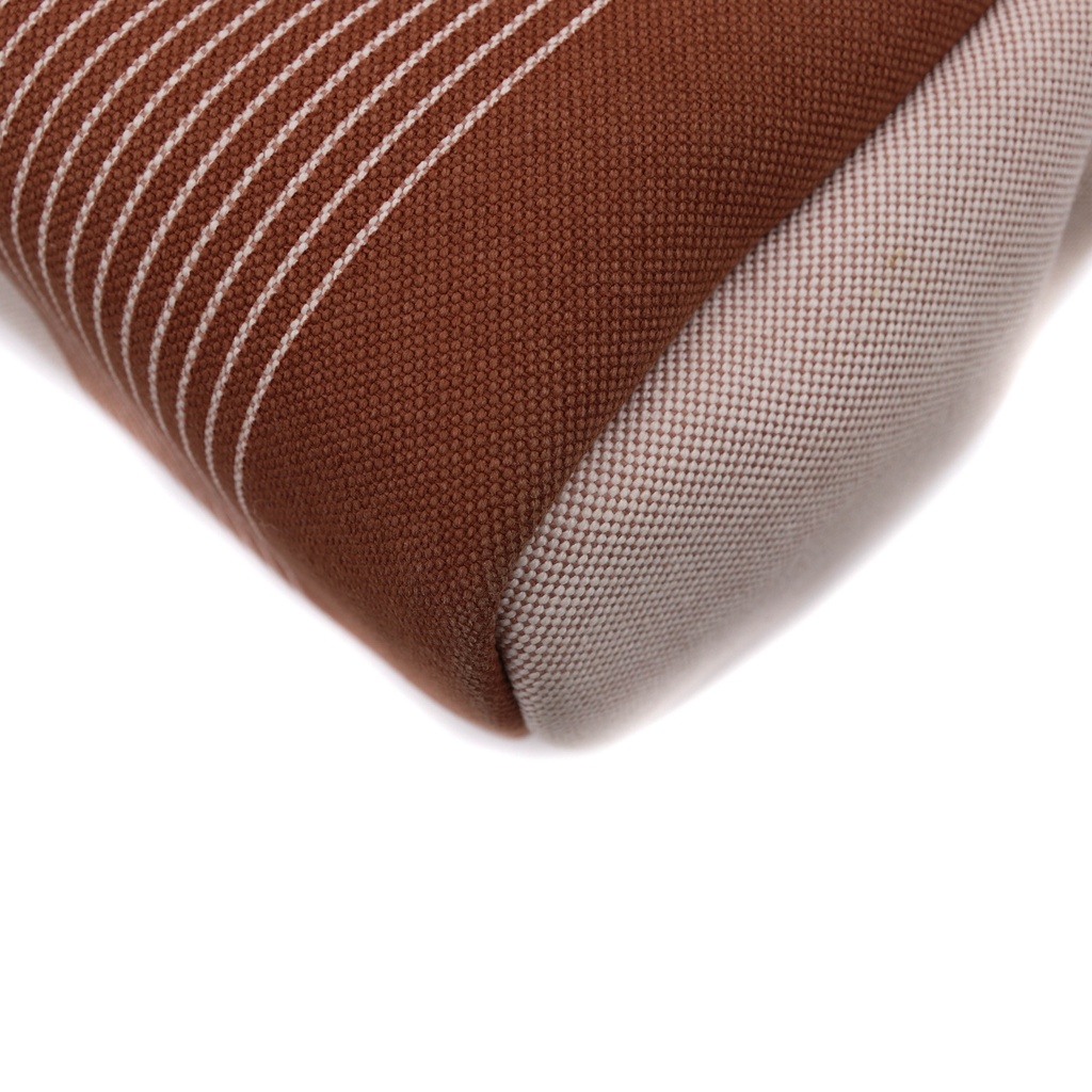 Hermes Vache Hunter Toile H Vibration Herbag Zip Retourne 31 PM Fauve Ecru Beige