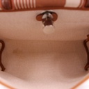 Hermes Vache Hunter Toile H Vibration Herbag Zip Retourne 31 PM Fauve Ecru Beige