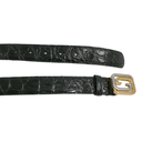 Gucci Interlocking G Crocodile Leather Belt Black 715604 95 38