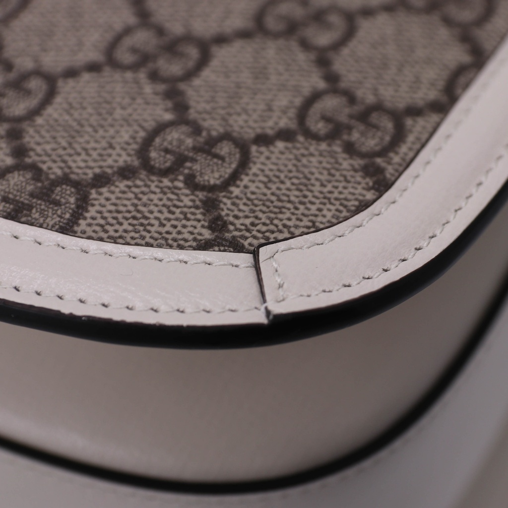 Gucci GG Supreme Horsebit 1955 PVC & Leather Shoulder Bag 602204