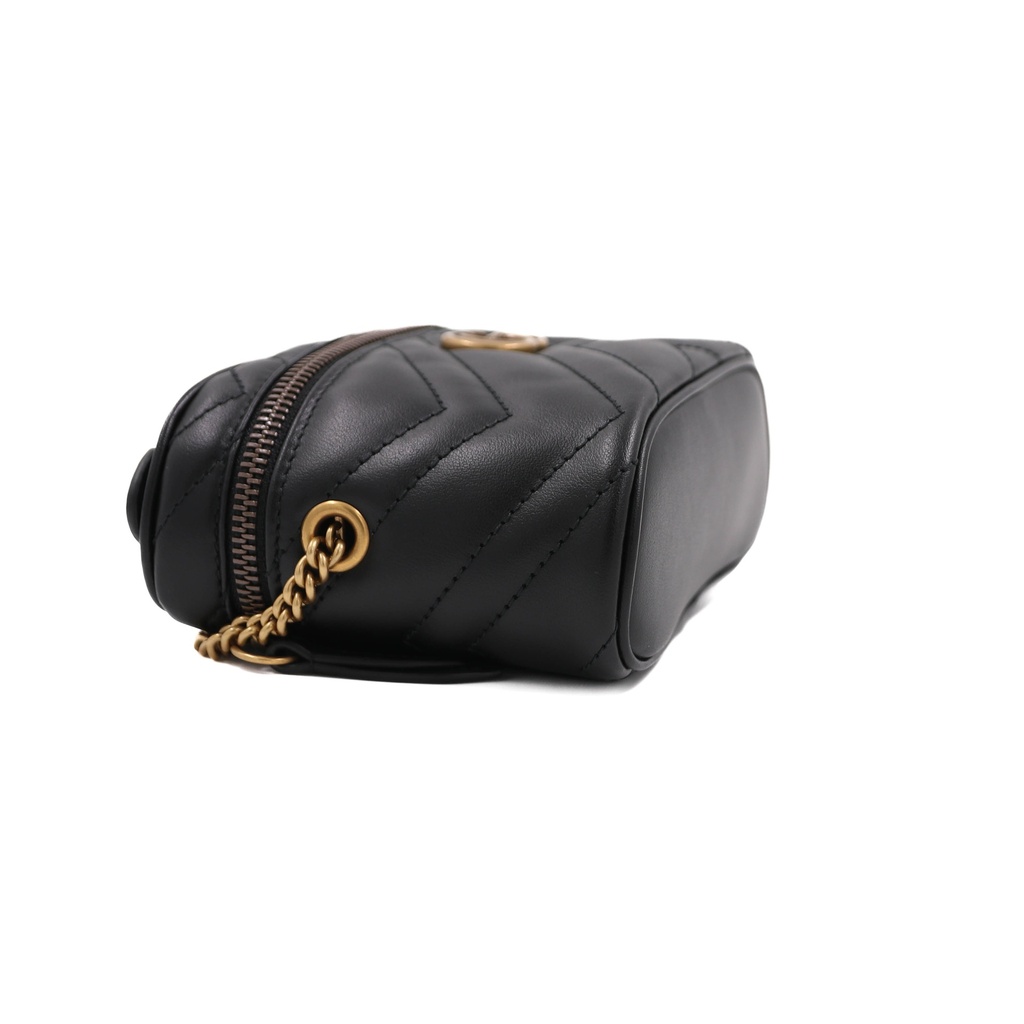 Gucci GG Marmont Mini Top Handle Bag Black 699515