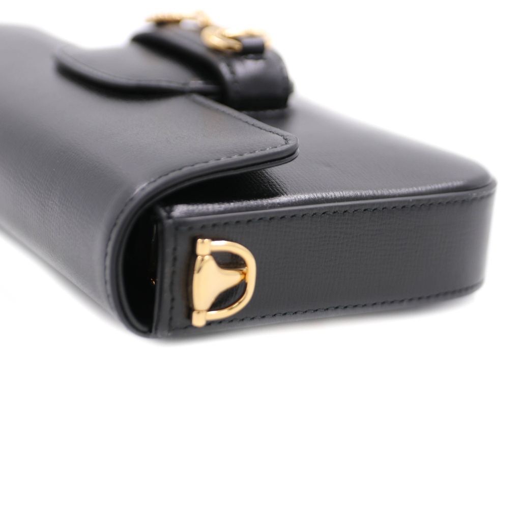 Gucci Horsebit 1955 Small Shoulder Bag Black 752002