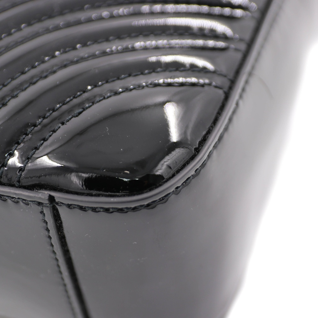 Gucci GG Marmont Small Patent Shoulder Bag Matelassé Black 443497