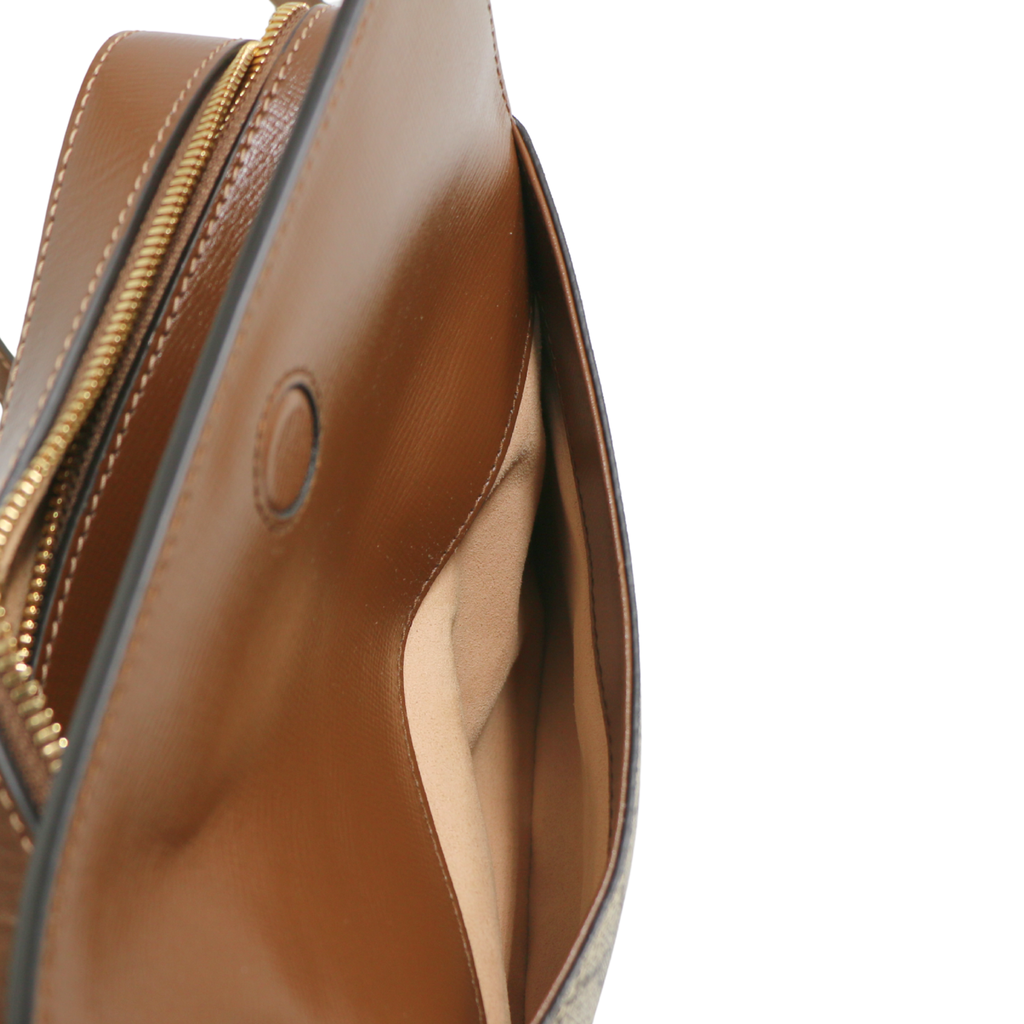 Gucci GG Supreme Horsebit Shoulder Bag Brown 645454