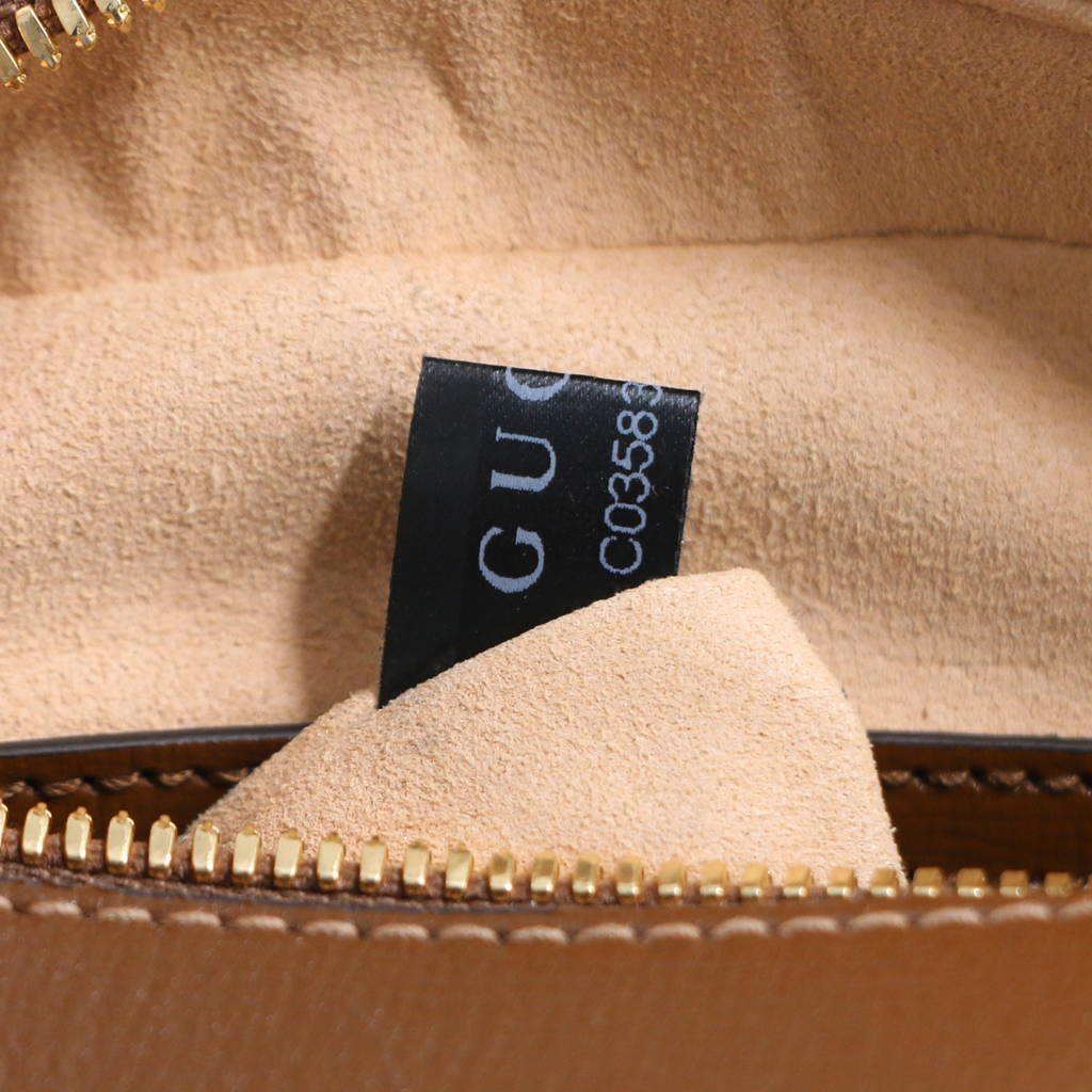 Gucci GG Supreme Horsebit Shoulder Bag Brown 645454