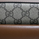 Gucci GG Supreme Horsebit Shoulder Bag Brown 645454