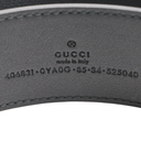 Gucci GG Black Leather Belt with Shiny Buckle 406831 85 34