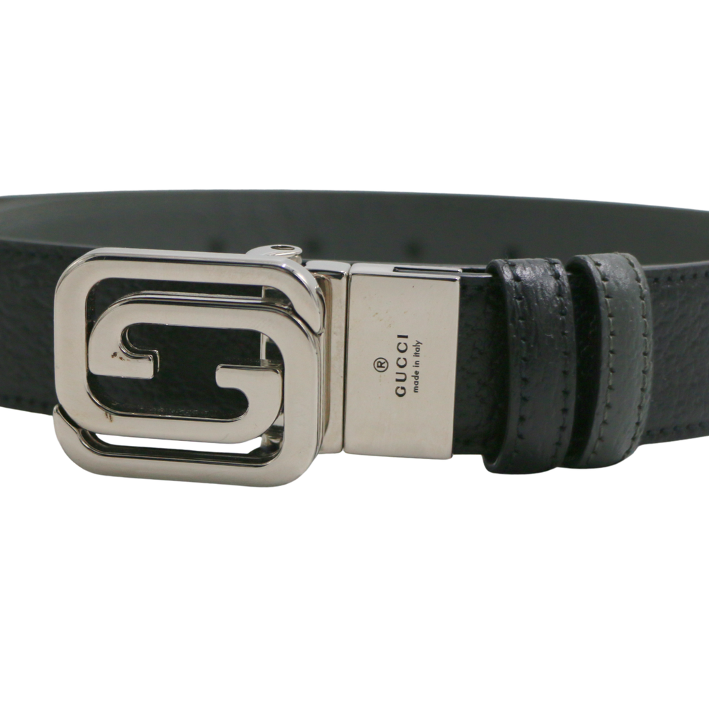 Gucci Reversible Belt with Squared Interlocking G Belt 715603 In Size 85 34
