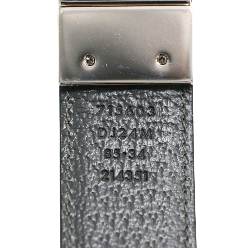 Gucci Reversible Belt with Squared Interlocking G Belt 715603 In Size 85 34