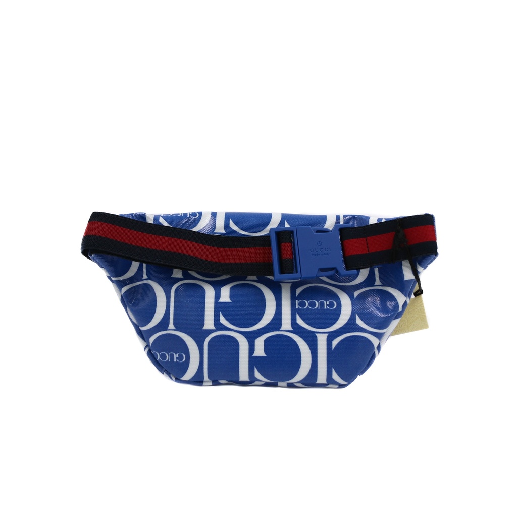Gucci GG Belt Bag In White and Blue 502095