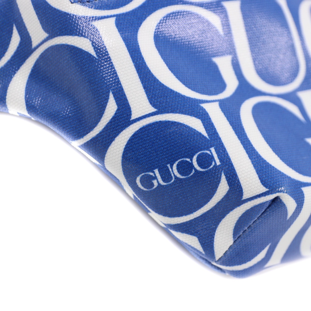 Gucci GG Belt Bag In White and Blue 502095