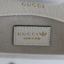 Gucci  X Adidas Textured Calfskin Web Mini Horsebit 1955 White Shoulder Bag 658574