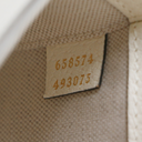 Gucci  X Adidas Textured Calfskin Web Mini Horsebit 1955 White Shoulder Bag 658574