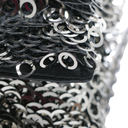 Chanel Black White Sequin Small Single Flap