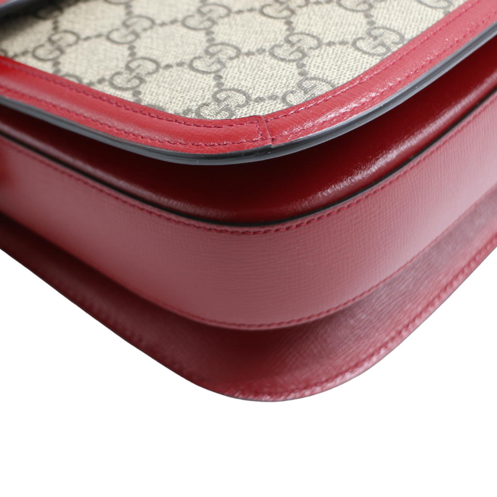 Gucci GG Supreme Horsebit 1955 PVC & Leather Shoulder Bag 602204