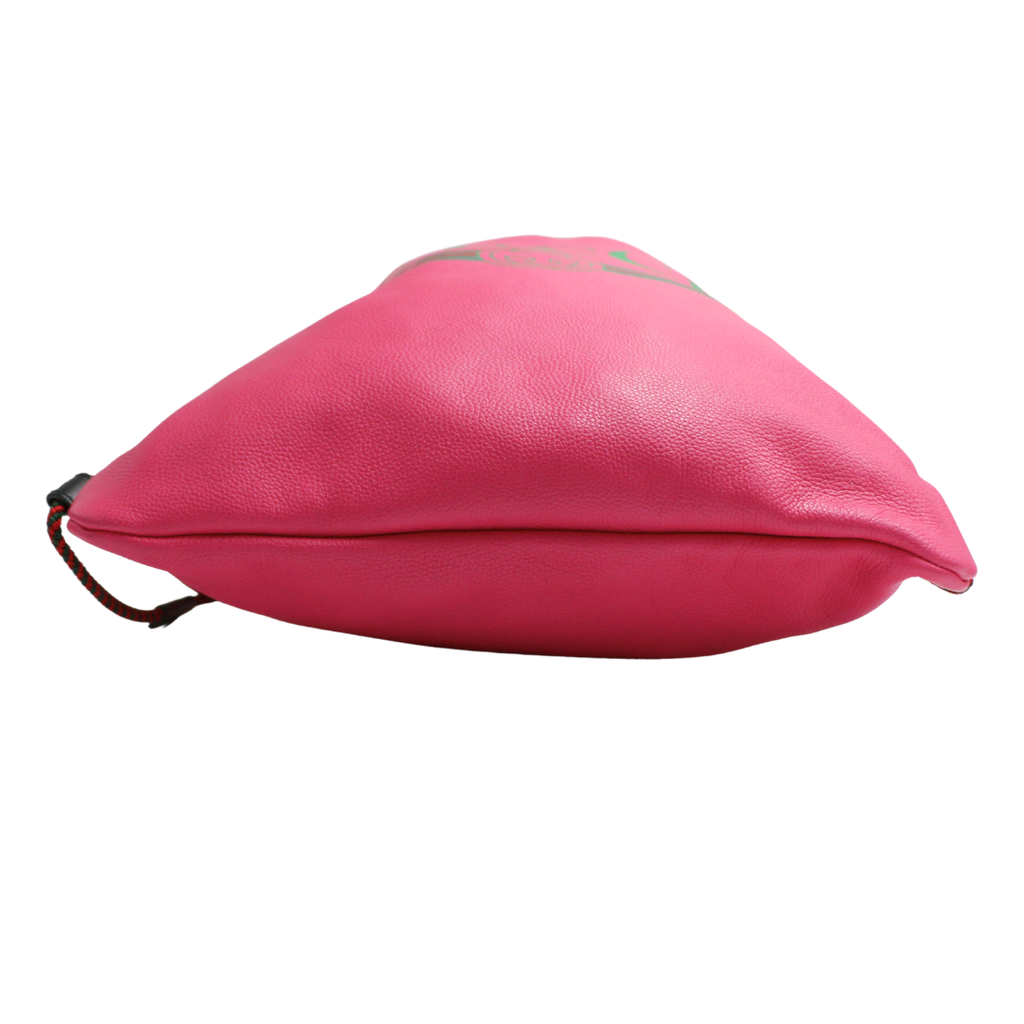 Gucci Hot Pink Leather Trademark Logo Large Backpack 516639