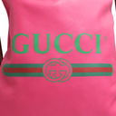 Gucci Hot Pink Leather Trademark Logo Large Backpack 516639