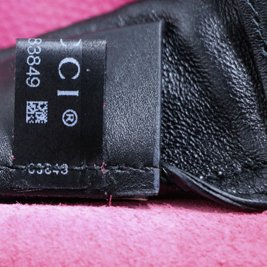 Gucci Hot Pink Leather Trademark Logo Large Backpack 516639