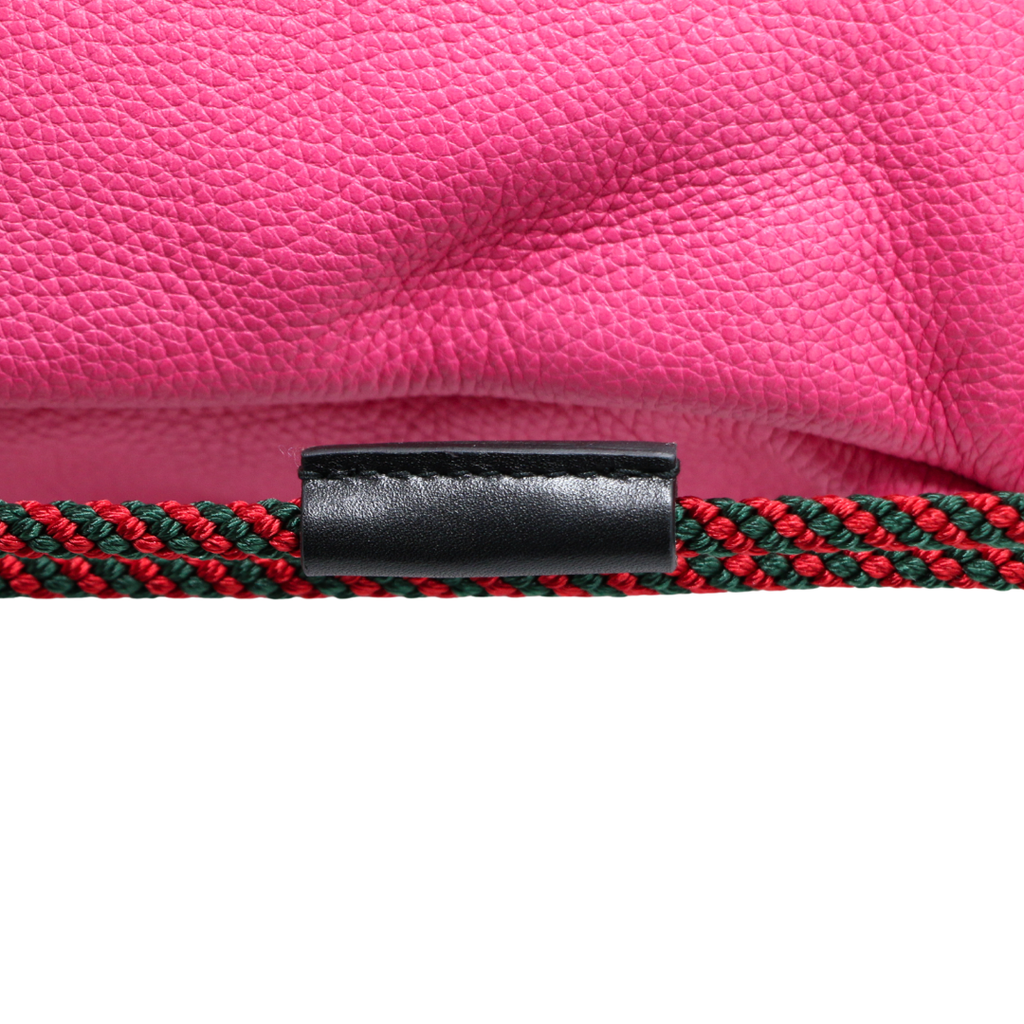 Gucci Hot Pink Leather Trademark Logo Large Backpack 516639