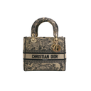 Christian Dior Canvas Embroidered Medium Lady D-Lite Handbag
