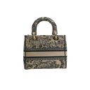 Christian Dior Canvas Embroidered Medium Lady D-Lite Handbag