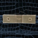 Saint Laurent Manhattan Embossed Shoulder Bag Black