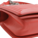 Chanel Calfskin Chevron Quilted Meidum Boy Flap