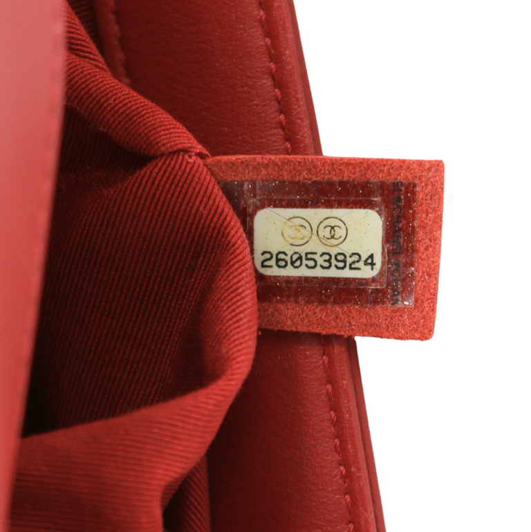 Chanel Calfskin Chevron Quilted Meidum Boy Flap