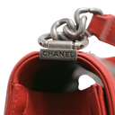 Chanel Calfskin Chevron Quilted Meidum Boy Flap