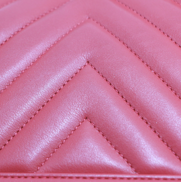 Chanel Calfskin Chevron Quilted Meidum Boy Flap
