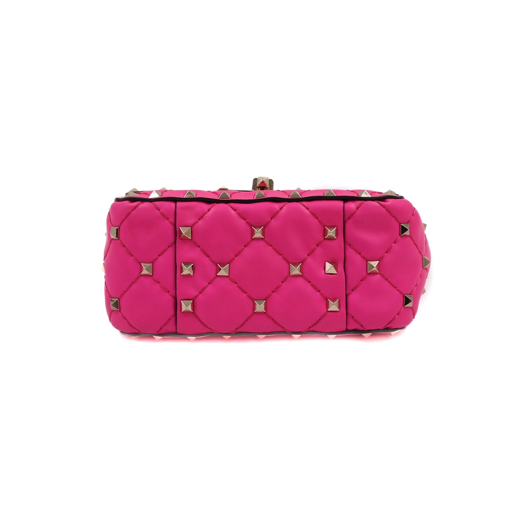 Valentino Pink Leather Micro Rockstud Spike Crossbody Bag