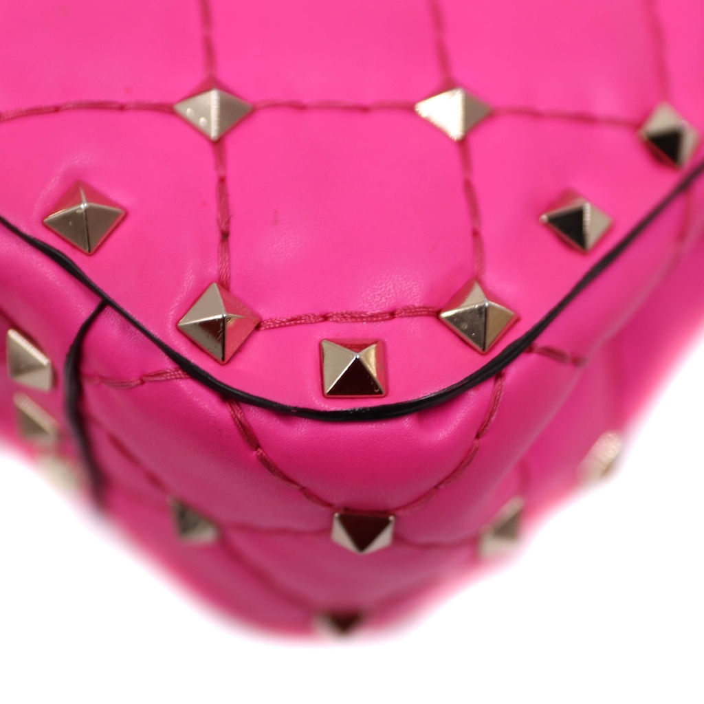 Valentino Pink Leather Micro Rockstud Spike Crossbody Bag