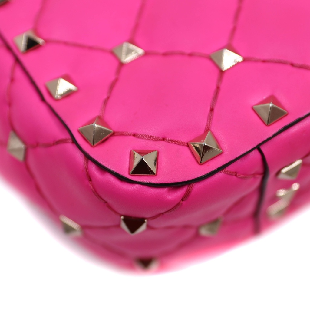Valentino Pink Leather Micro Rockstud Spike Crossbody Bag