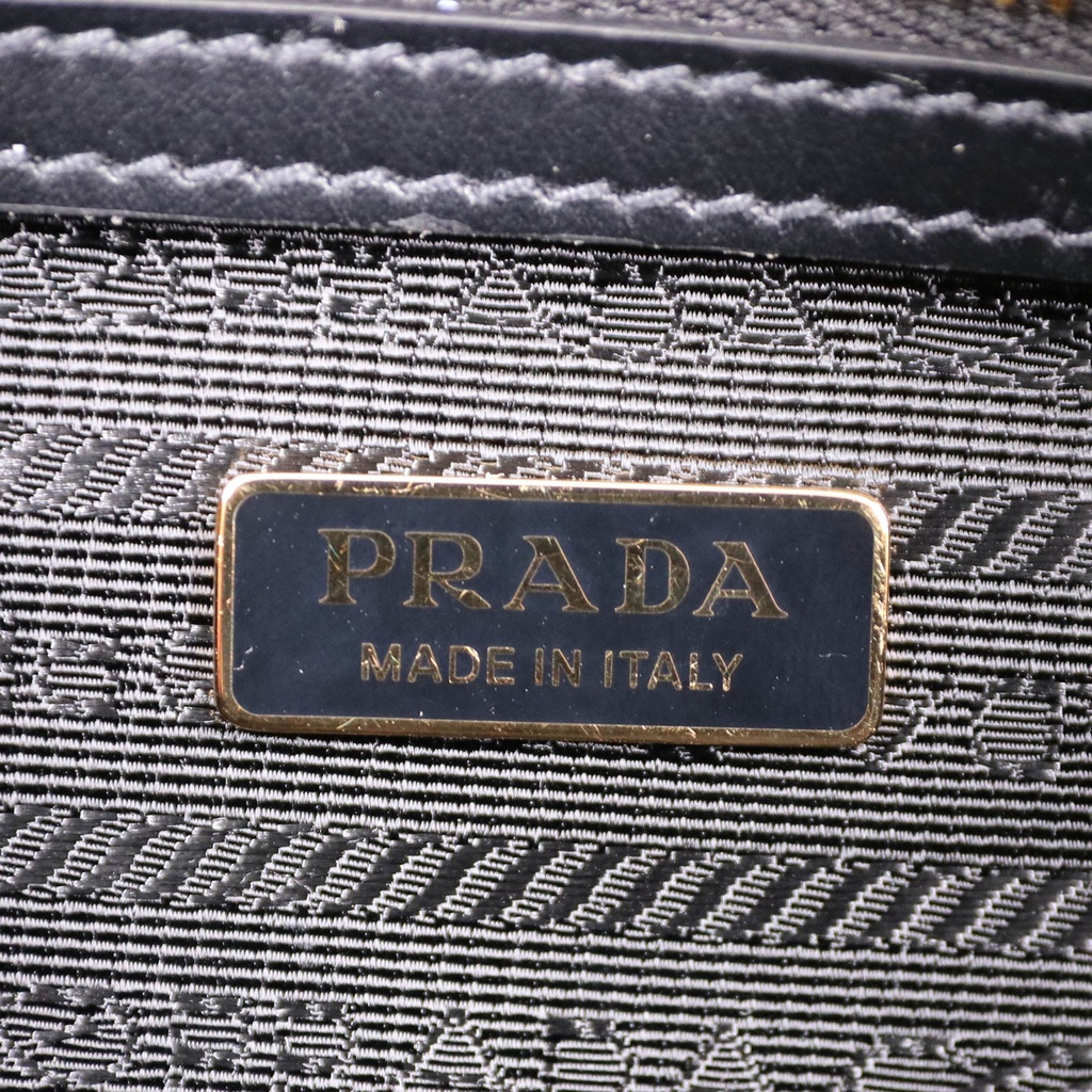 Prada Lux Mini Bauletto Black