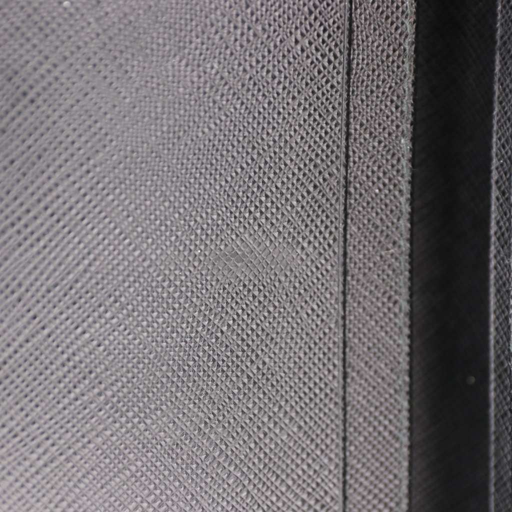 Prada Saffiano Long Folded Wallet Black