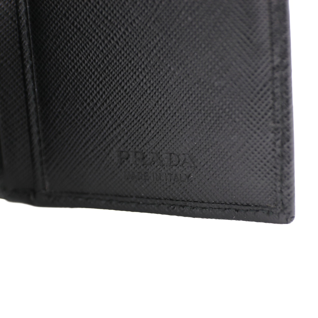 Prada Saffiano Long Folded Wallet Black