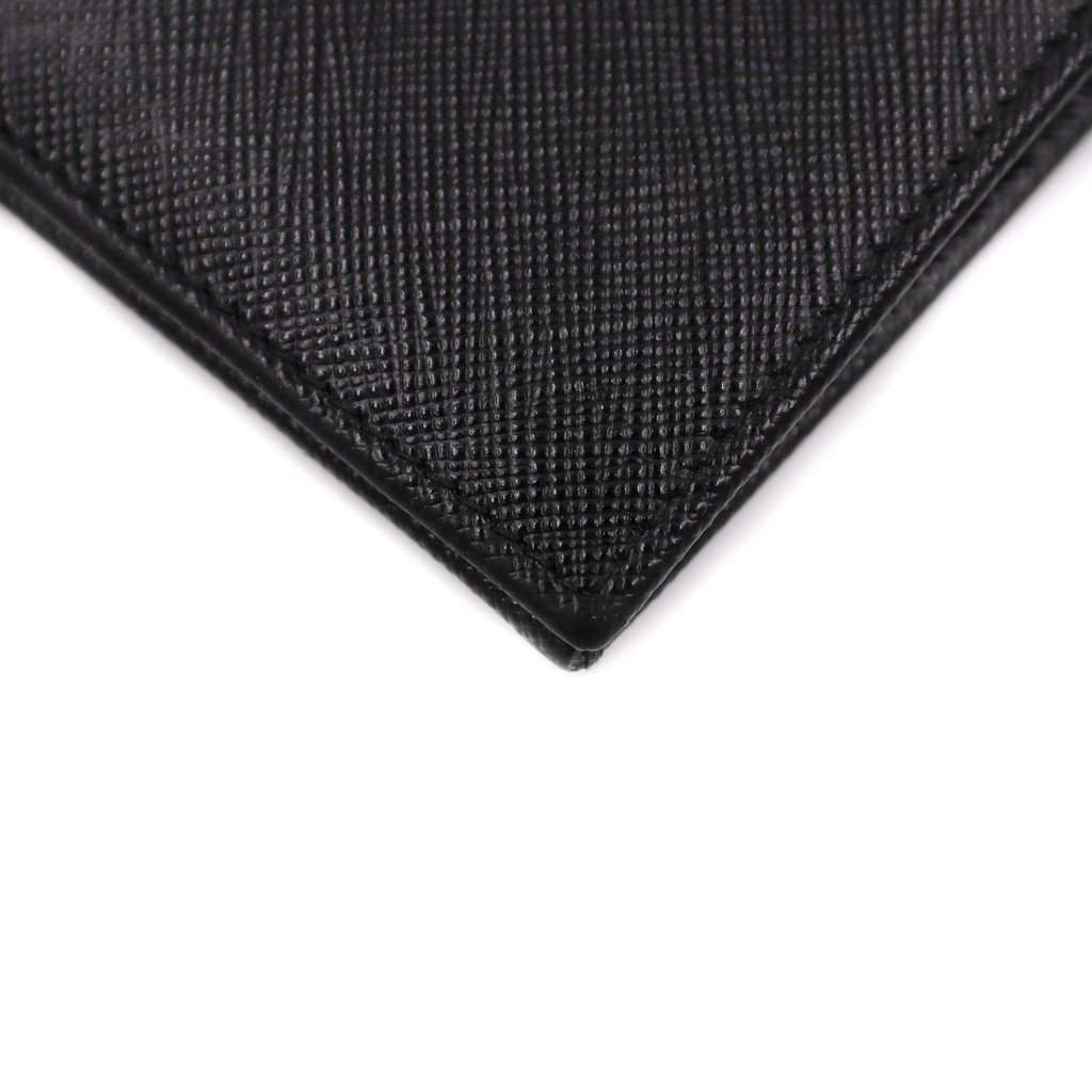 Prada Saffiano Long Folded Wallet Black