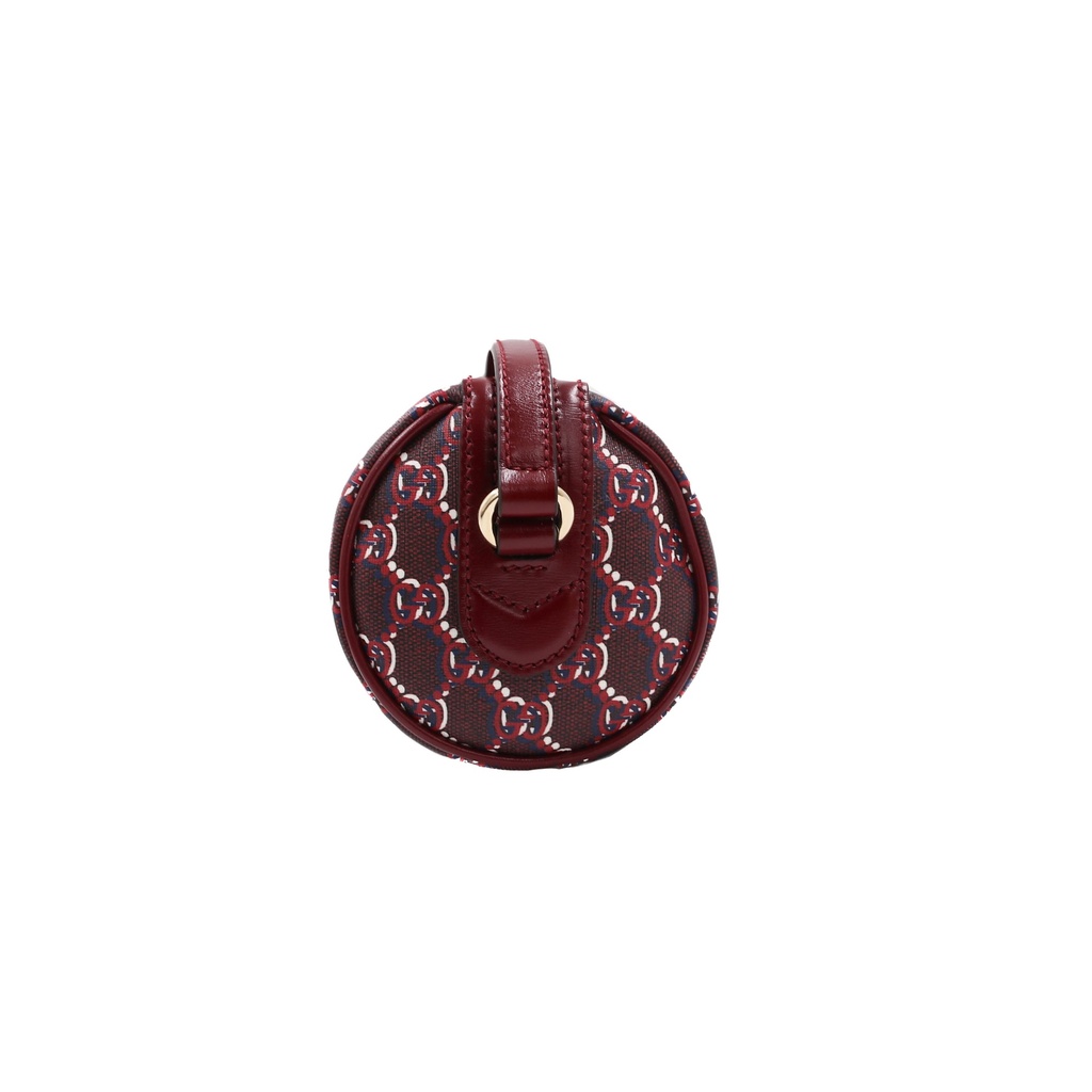Gucci GG Shadow Canvas Leather Cosmetic Bag Burgundy 796231