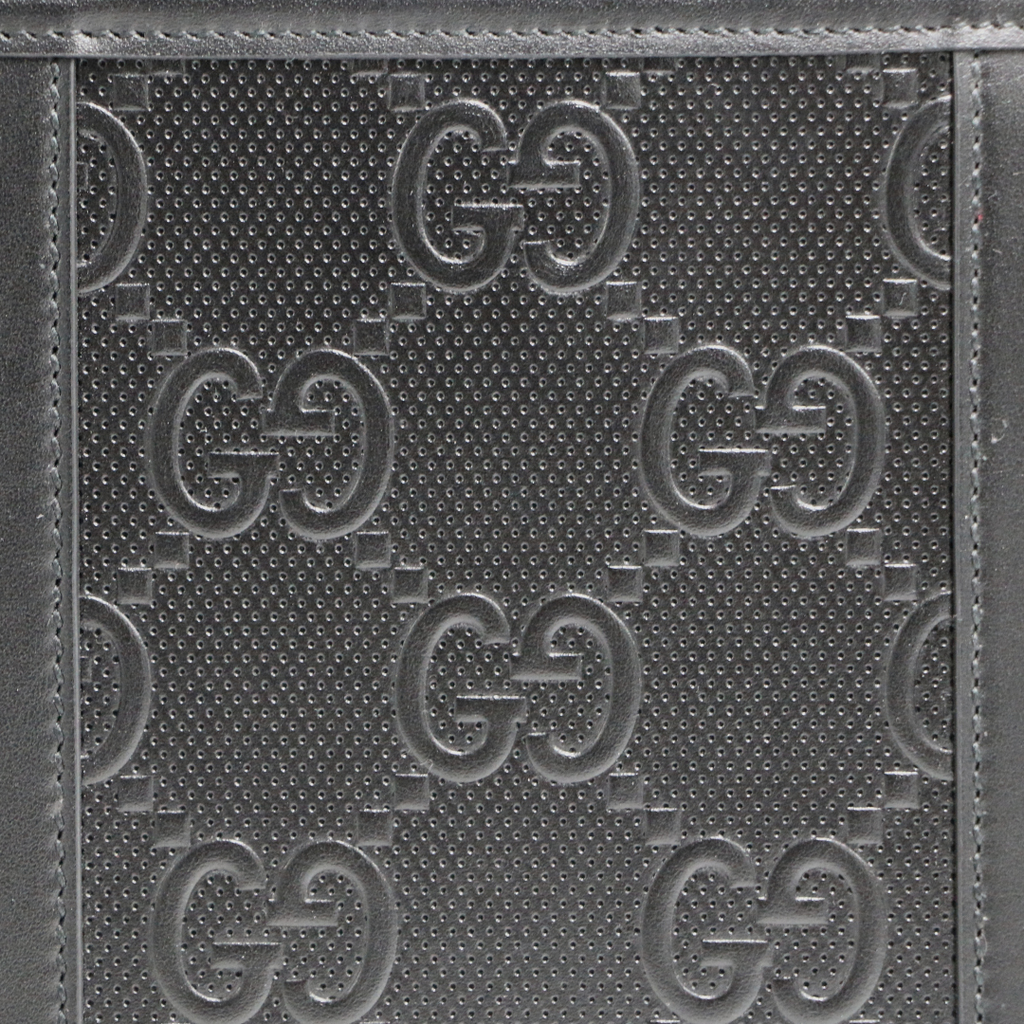 Gucci Jumbo GG Embossed Calfskin Medium Briefcase Black 725165