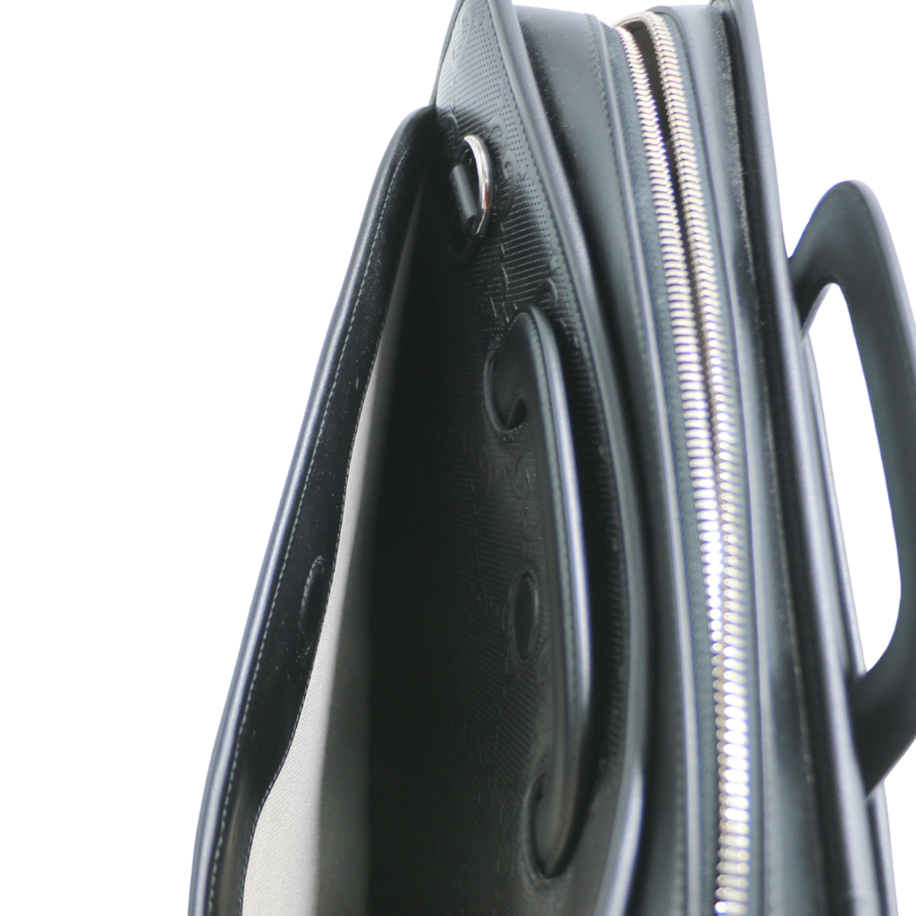 Gucci Jumbo GG Embossed Calfskin Medium Briefcase Black 725165