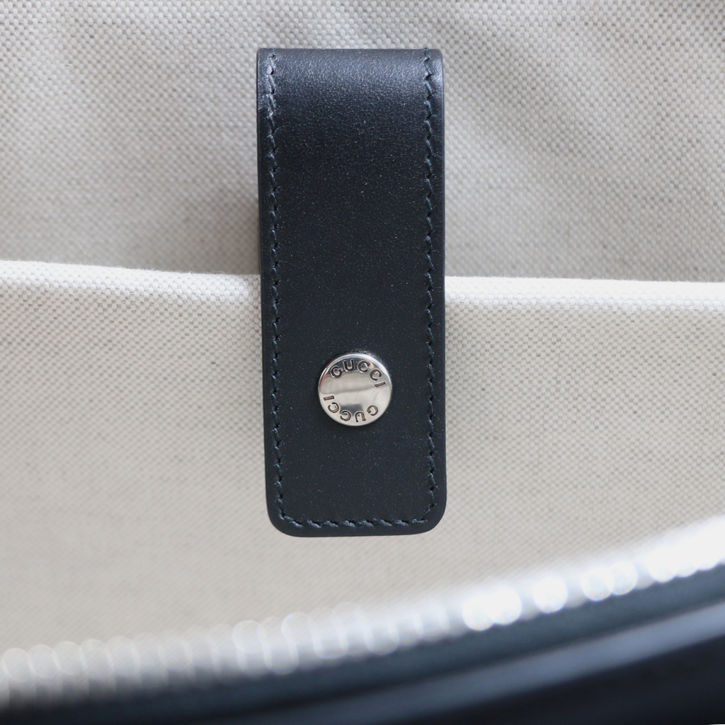 Gucci Jumbo GG Embossed Calfskin Medium Briefcase Black 725165